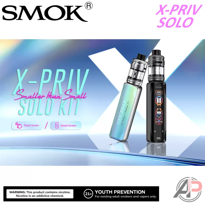 Smok X-Priv Solo 80W Mod System Starter Kit Device - Black Shell, Pale Blue - Image 2