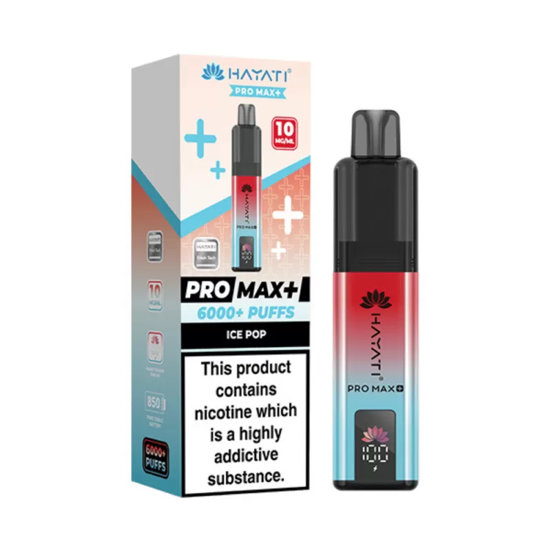 Hayati Pro Max Plus 6000 Puffs 10mg Ice Pop - 10mg