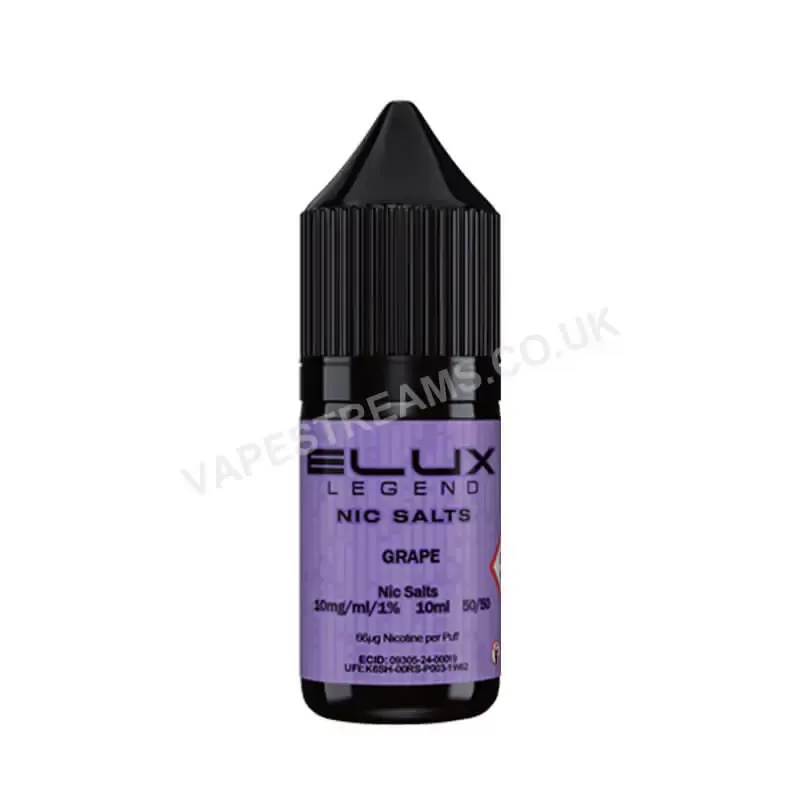Elux Legend Grape Nic Salt E-Liquid - Vapestreams Co