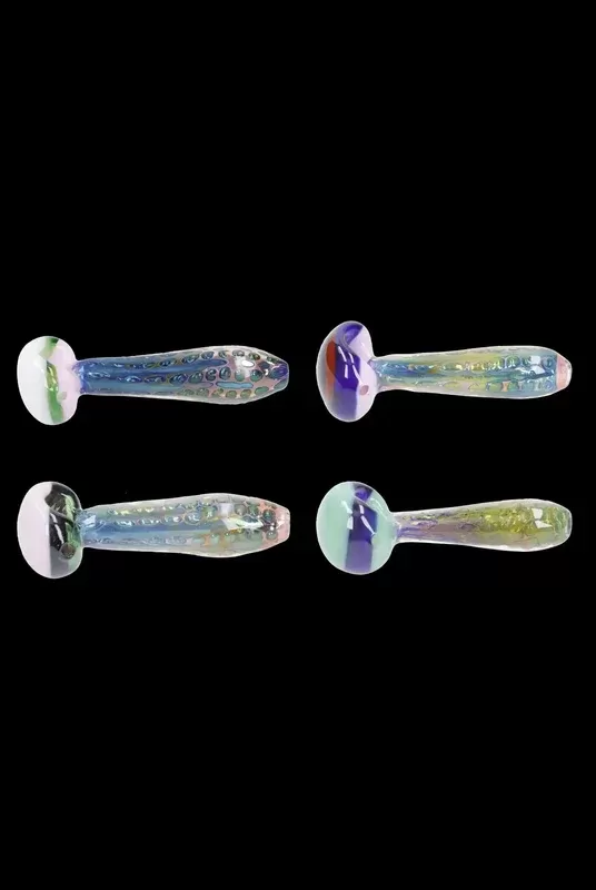 Gold Fume Double Blown Bubble Trap Pipe – 4.5 in