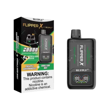Flipper X – Bubble Gum Mint + Pineapple Guava Mango Ice – 20000 Puffs 5%