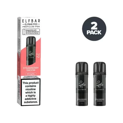 Strawberry Snoow Elf Bar 600 Prefilled Pods - Ecigdepot
