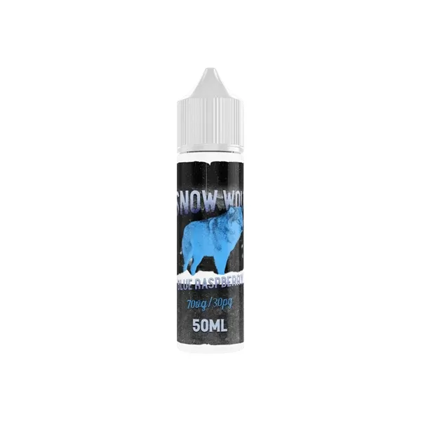 Snow Wolf 50 ml Premium E-Liquid Shortfill (0 mg) – 70VG/30PG - Geschmack#Blaue Himbeere>Blaubeer-Eis>Gefrorene Beeren>Guave & Kirsche>Zitrone & Kokosnuss>Lychee & Birne>Orange & Mango>Saure