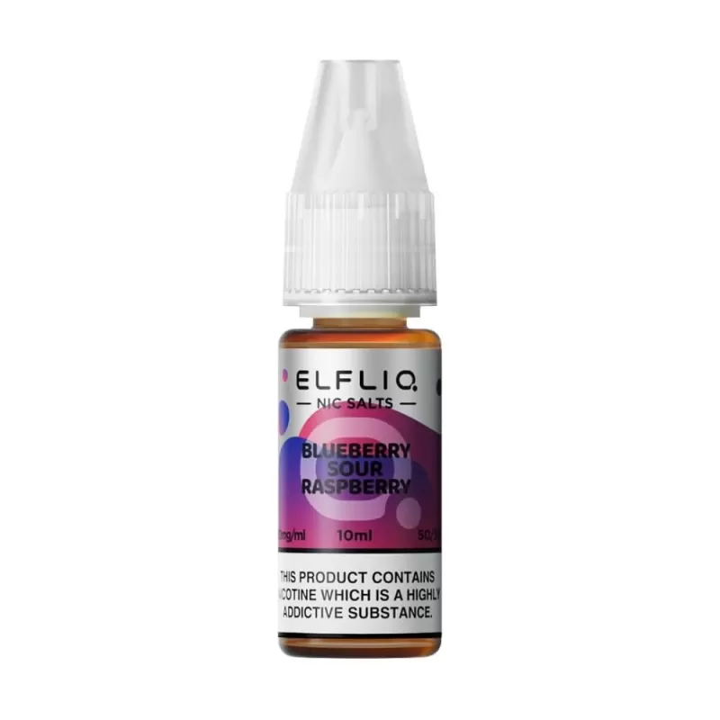 Blueberry Sour Raspberry Nic Salt E-Liquid by Elf Bar Elfliq (10ml) - 5mg - Image 2