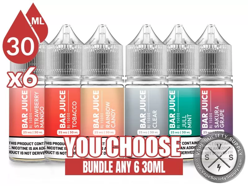 Bar Juice Salts Bundle 6x30ml (180ml)
