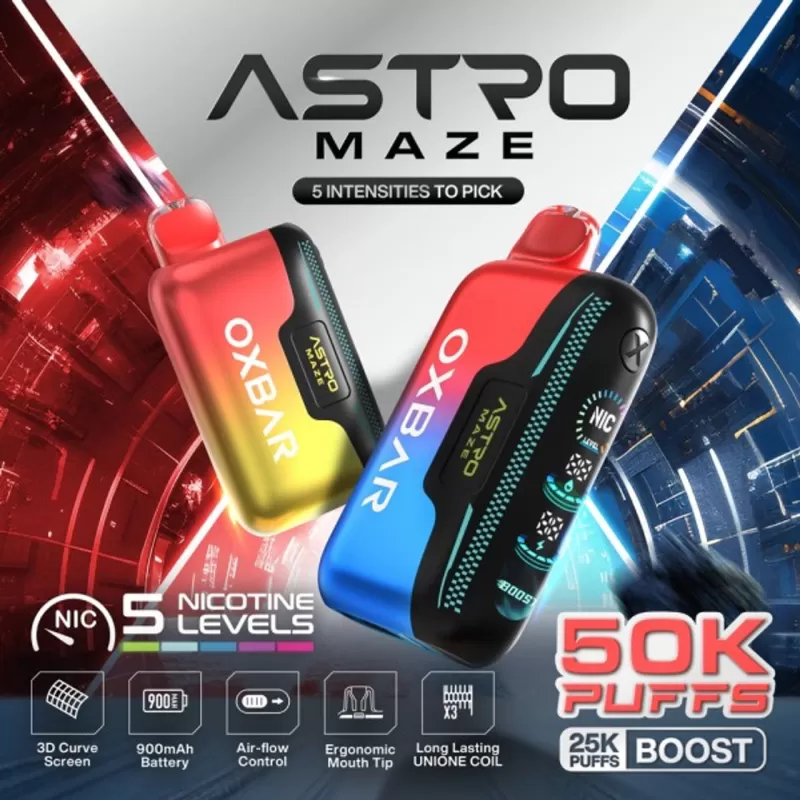 OXBAR Astro Maze 50K - Miami Mint - Vapeciga - Image 3