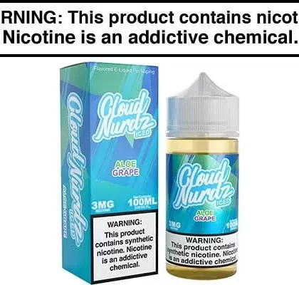 ALOE GRAPE ICED BY CLOUD NURDZ 100ML - Vape Product, Vape Product