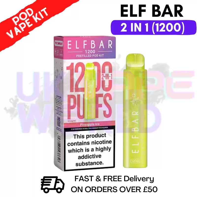 Pineapple Ice Elf Bar 1200 Puffs Prefilled Pod Kit