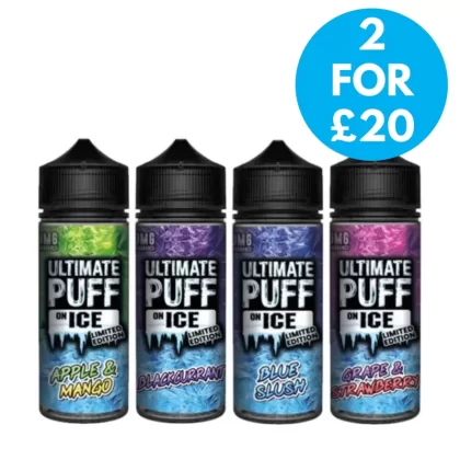 0mg Ultimate Puff On Ice 100ml Shortfill (70VG/30PG)