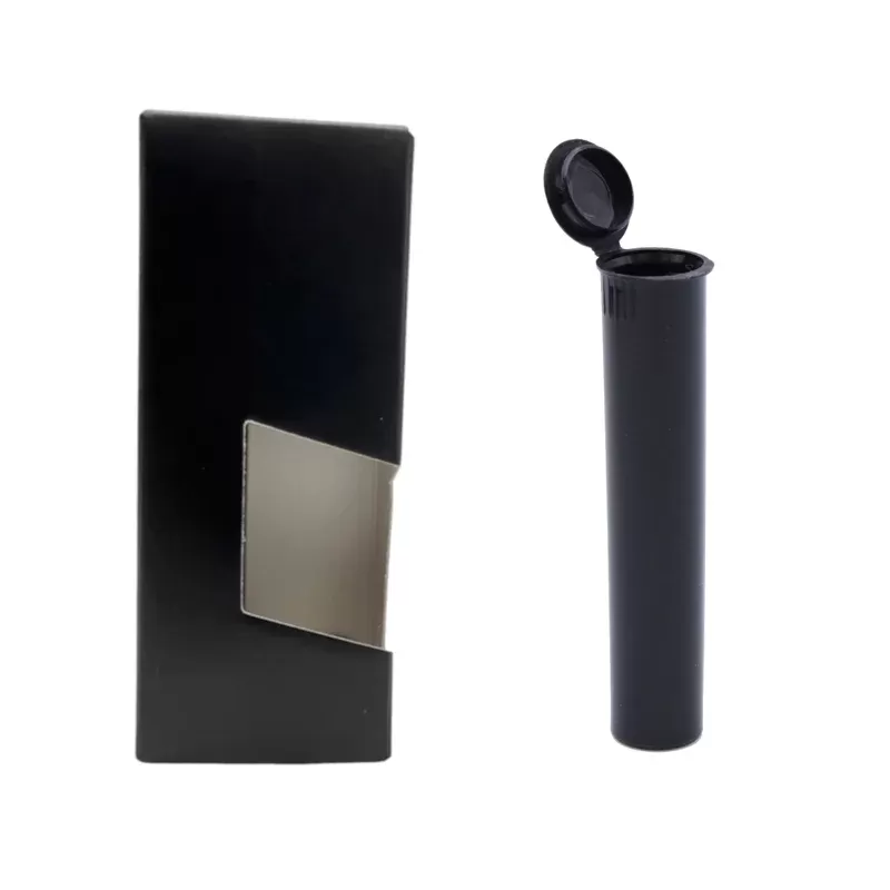 Child-Resistant Vape Cartridge Tube with Paper Box - Box of 500 (Bulk Discount Pricing), Single Unit (Less Than Box Qty); Black, White; Black, Clear
