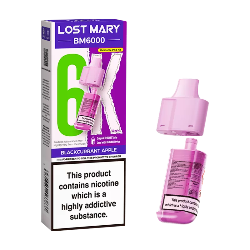 Blackcurrant Apple Lost Mary BM6000 Refill Pack - Ecigwizard