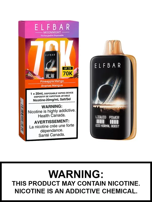 Pineapple Mango Elf Bar MoonNight 70K Disposable Vape