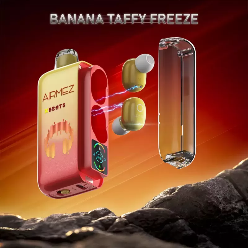 Airmez Xbeats 40000 Puffs – Banana Taffy Freeze - Ozvapeone (2D9DD8)