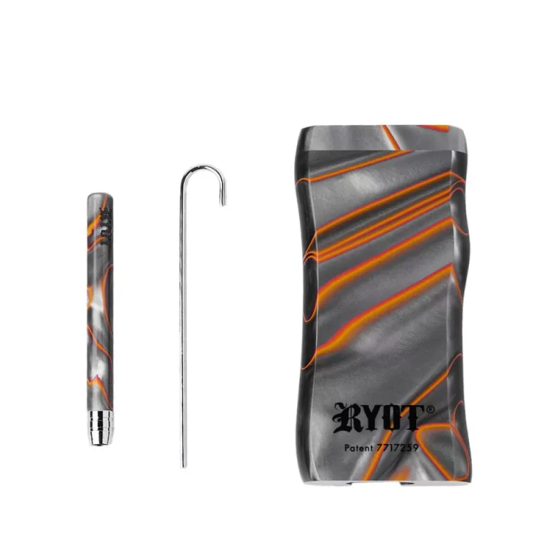 Ryot Acrylic Dugout Set – Magnetic Lid Pistol Grip with One-Hitter - Discountvapepen