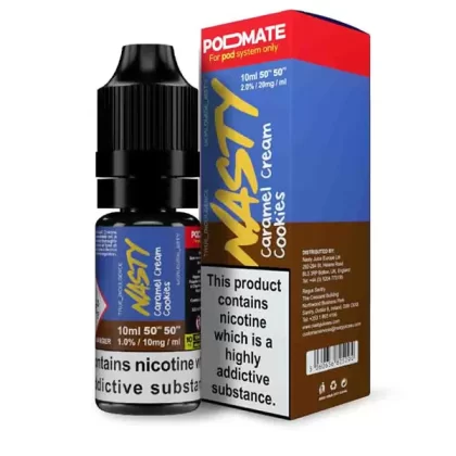 Nasty Pod Mate Salt Caramel Cream Cookies Nic Salt E-Liquid - 20mg