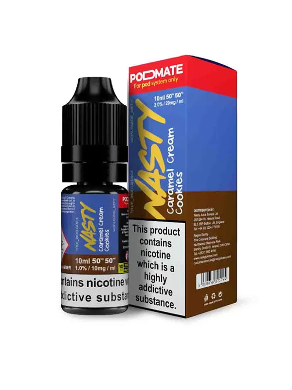 Nasty Pod Mate Salt Caramel Cream Cookies Nic Salt E-Liquid - 20mg