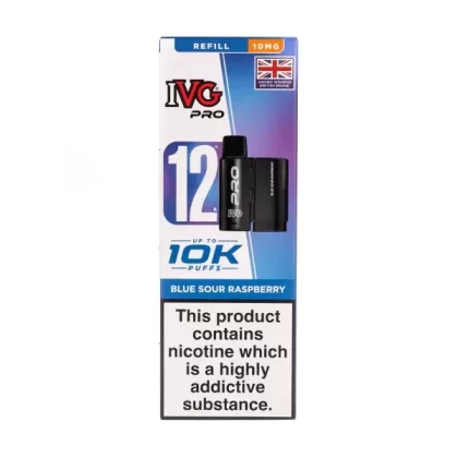 Blue Sour Raspberry Pro 12 Prefilled Pod + Refill by IVG (10mg)