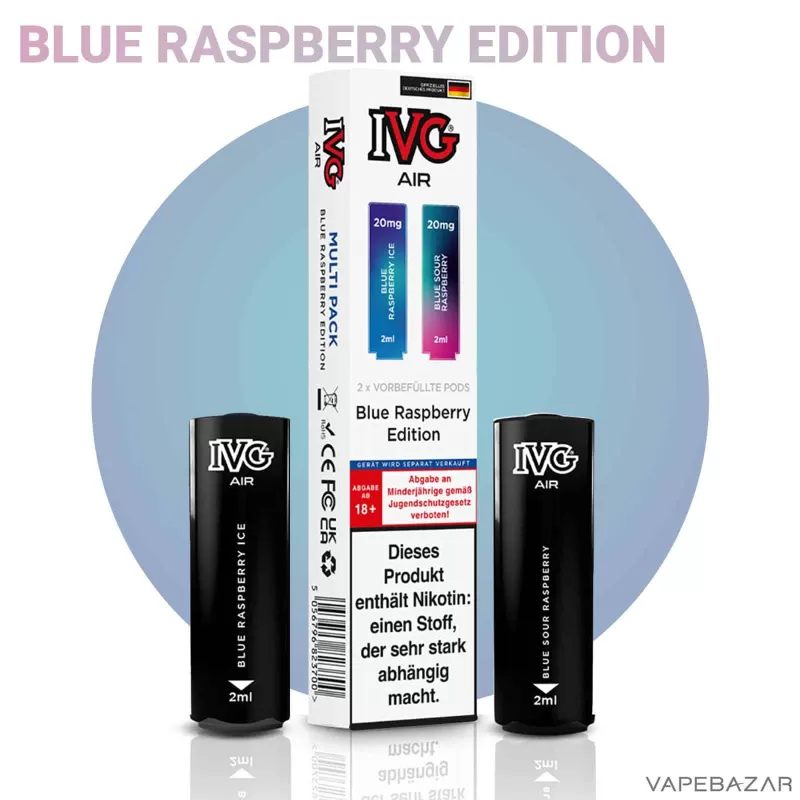 IVG AIR Pods – Blue Raspberry Edition (2er Pack) - IVG / 20mg/ml / 2ml / Nein - Image 2