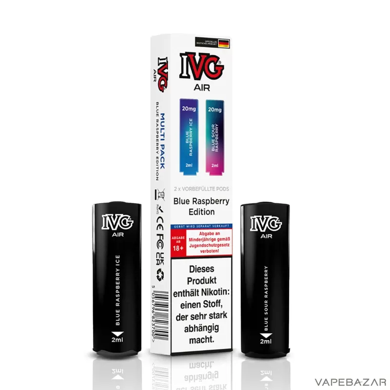 IVG AIR Pods – Blue Raspberry Edition (2er Pack) - IVG / 20mg/ml / 2ml / Nein - Image 3