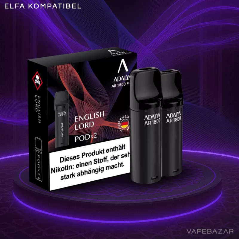 Adalya Alpha Pods – English Lord – (2er Pack) - Adalya / Propylenglykol / Aromastoffe / Glycerin / Nikotinbenzoat