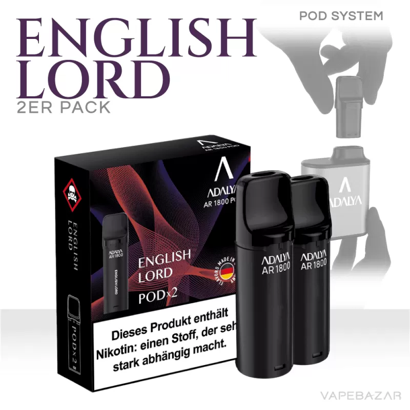 Adalya Alpha Pods – English Lord – (2er Pack) - Adalya / Propylenglykol / Aromastoffe / Glycerin / Nikotinbenzoat - Image 2