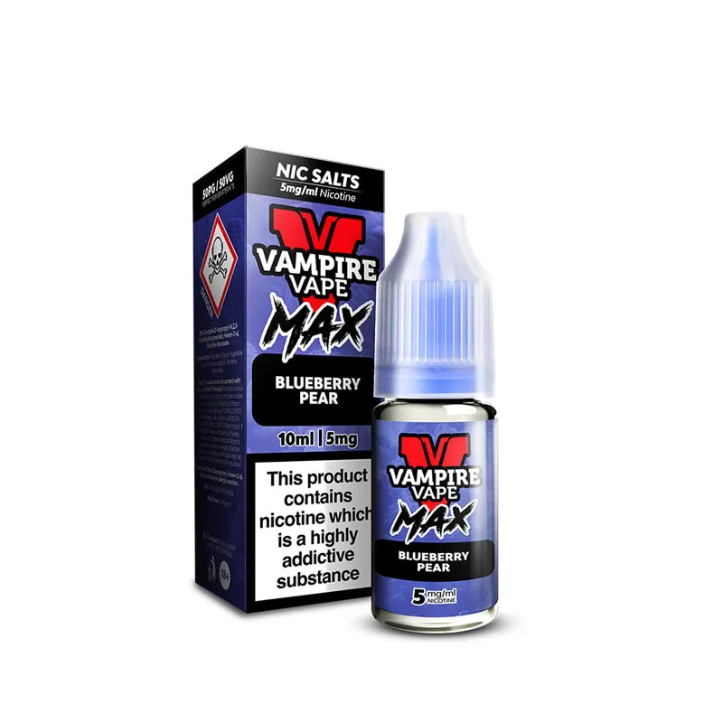 Vampire Vape MAX Blueberry Pear Nic Salt E-Liquid 10ml - 20mg - Image 2
