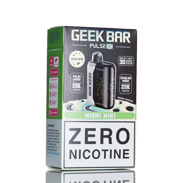 Geek Bar Pulse X Zero Nic 25k 25000 Puffs Disposable Vape - 18ML - Sour Apple Ice - Image 3