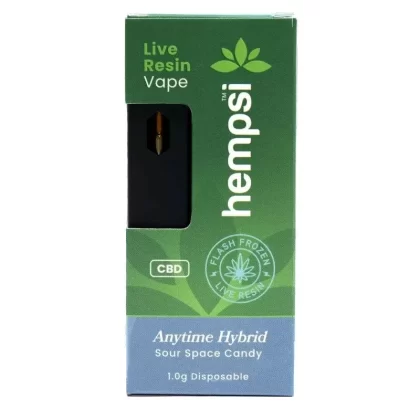 Hempsi Live Resin CBD Disposable Vape Kit - Flavor#Hawaiian Haze>Sour Space Candy (DABADF)