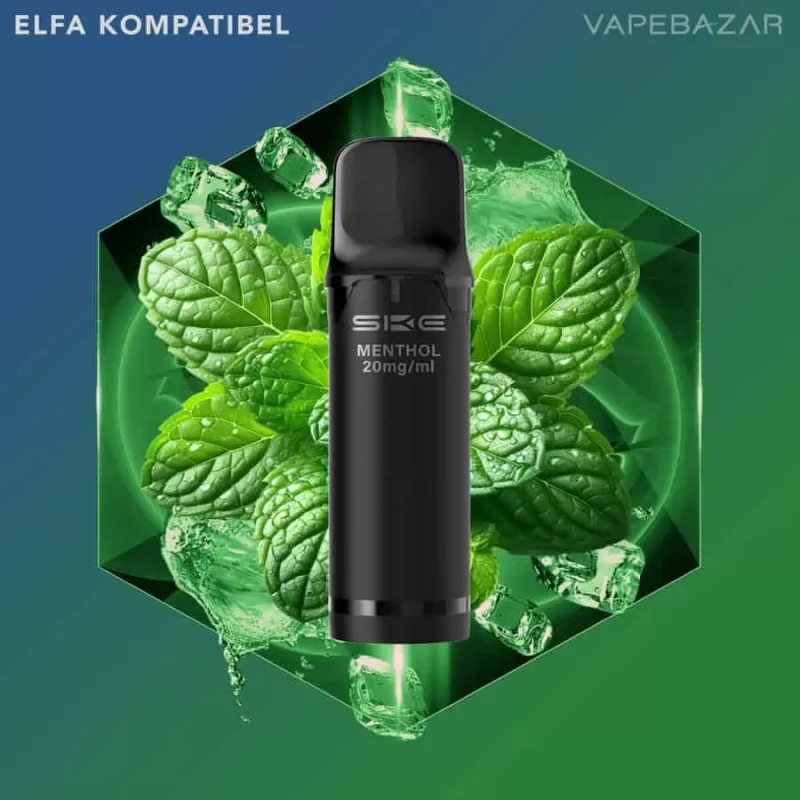 SKE Crystal 800 Pro Pods – Menthol (2er Pack) - SKE Crystal / Aromastoffe / Nikotin / Glycerin / Propylenglykol / ca. 1600 insgesamt