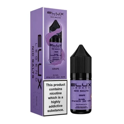 Elux Legend Grape Nic Salt E-Liquid - Nicotine Strength#10mg>20mg