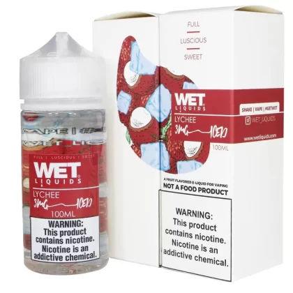 WET LIQUIDS Lychee iced E-liquid – 100ml - Vape Product, Vape Product