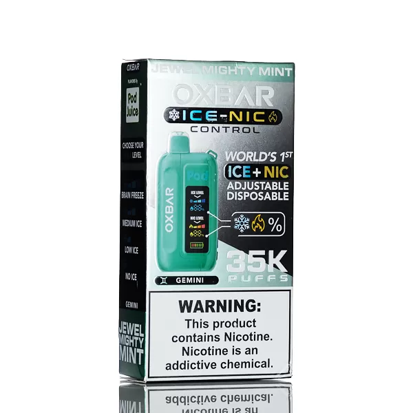 OXBAR X Pod Juice Ice-Nic Control 35K Puffs Disposable Vape - Jolly Watermelon - Image 3