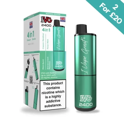 Menthol Edition – IVG 2400 4-in-1 reloaded Pre-Filled Kit