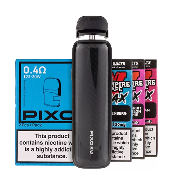 Aspire Pixo Max Pod Kit Bundle - Speedy Black / 0.4ohm - Image 3