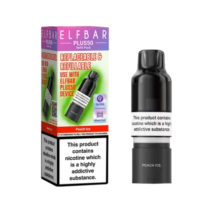 Peach Ice ElfBar Plus 50 Refill Pack - Vapeshop Co