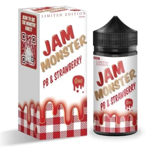 PB & Jam Monster E-Liquid – Strawberry 100ml - Vape Product; Vape Product, Vape Product