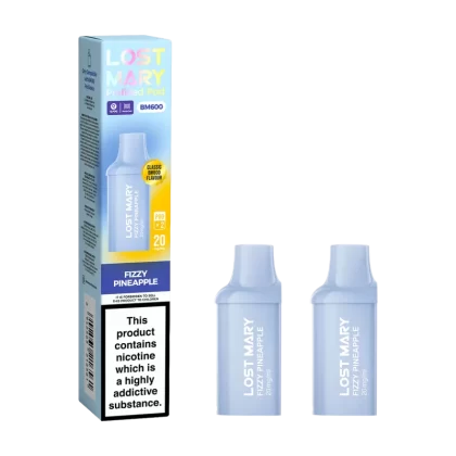 Fizzy Pineapple Lost Mary BM600 Pods - 20mg - Vape Product (C5742F)