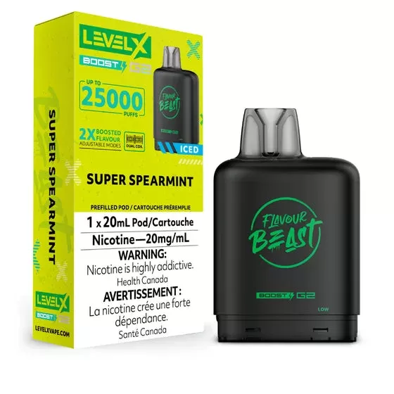 Flavour Beast Level X Vape Pod – 25K – Super Spearmint