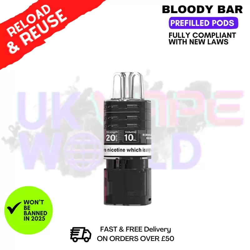 Blue Razz Lemonade Bloody Bar 10K Replacement Pod – £5.89