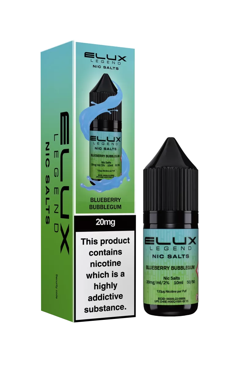Blueberry Bubblegum Nic Salt By Elux Legend - 20mg