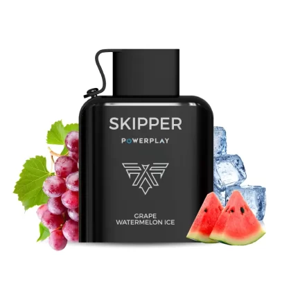 Skipper Powerplay – Grape Watermelon Ice Disposable Pod (16000 Puff) (50Mg)