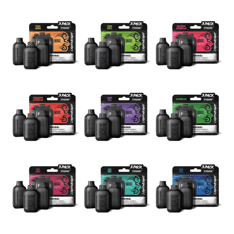 Tyson 2.0 Lightweight 6K Puff Disposable Device - 6,000 Puffs - Frozen Mix (Frozen Mango/Frozen Grape/Frozen Banana) - Image 2