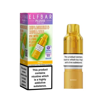 Mango ElfBar Plus 50 Refill Pack - 20mg - Vape Product