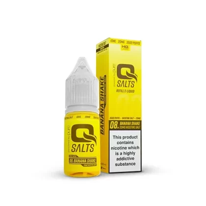 20 mg Q Salts Nicotine E-Liquid 10 ml (ausgewogene VG/PG-Mischung) - Geschmack#Bananenshake>Blaue Fusion>Blaue Limonade>Blaubeerkaugummi>Kandierter Apfel>Traubeneis>Zitrone & Limette>NRG-Eis
