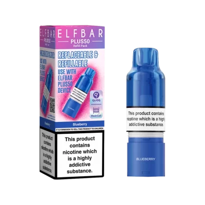 Blueberry ElfBar Plus 50 Refill Pack - 20mg - Vape Product (A183F1)