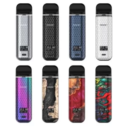 SMOK Novo X 25W VW Pod Kit 800mAh - 7 Color Cobra, 7-Color Resin