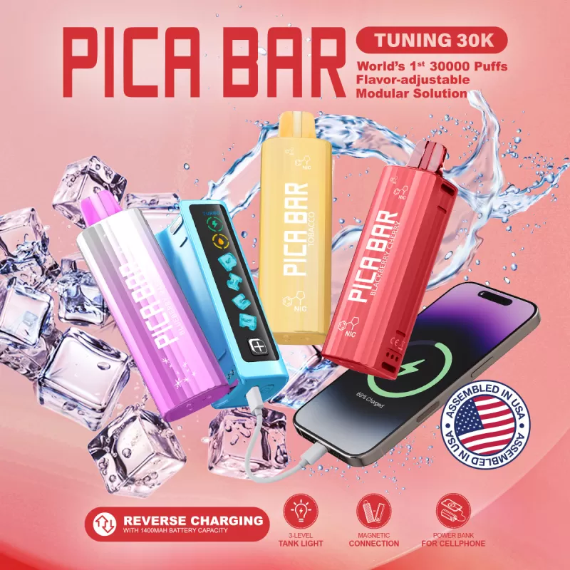 Assembled in USA | PICA BAR "TUNING" 30K Disposable KIT - 30,000 Puffs - Strawberry Watermelon
