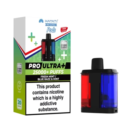 Fresh Mint / Blue Razz & Mint Hayati Pro Ultra Plus Refill Pack - 20mg - Vape Product (D505B4)