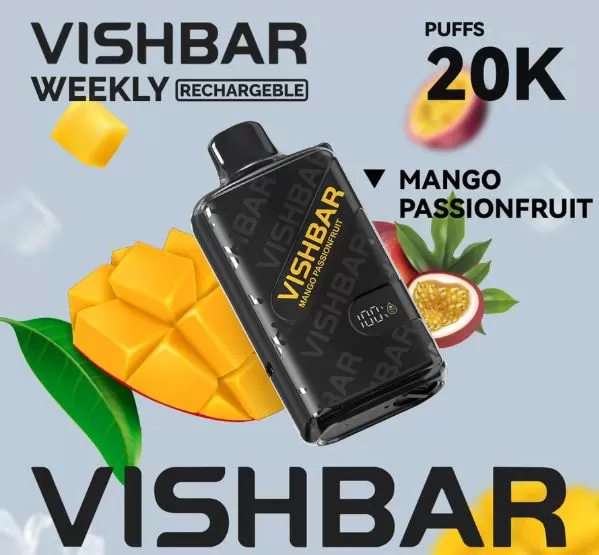 Vishbar Weekly Rechargeable Disposable Vape (20,000 Puffs) - Milk Coffee / 20 mg - Image 2