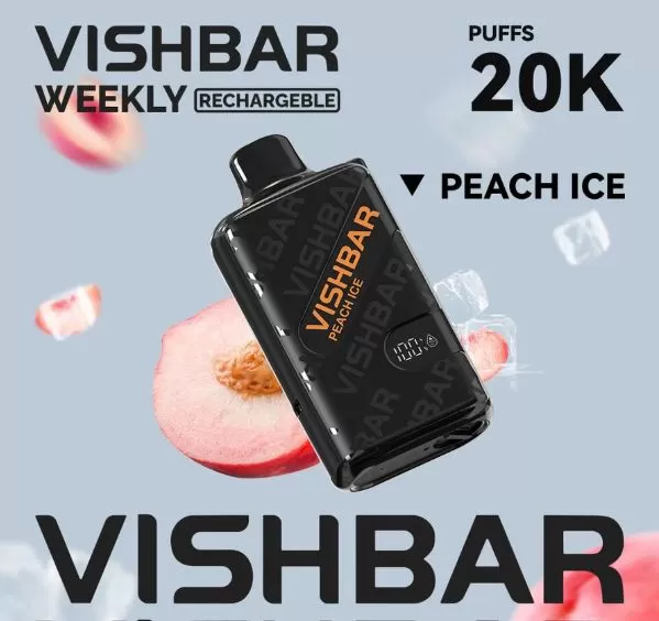 Vishbar Weekly Rechargeable Disposable Vape (20,000 Puffs) - Milk Coffee / 20 mg - Image 3